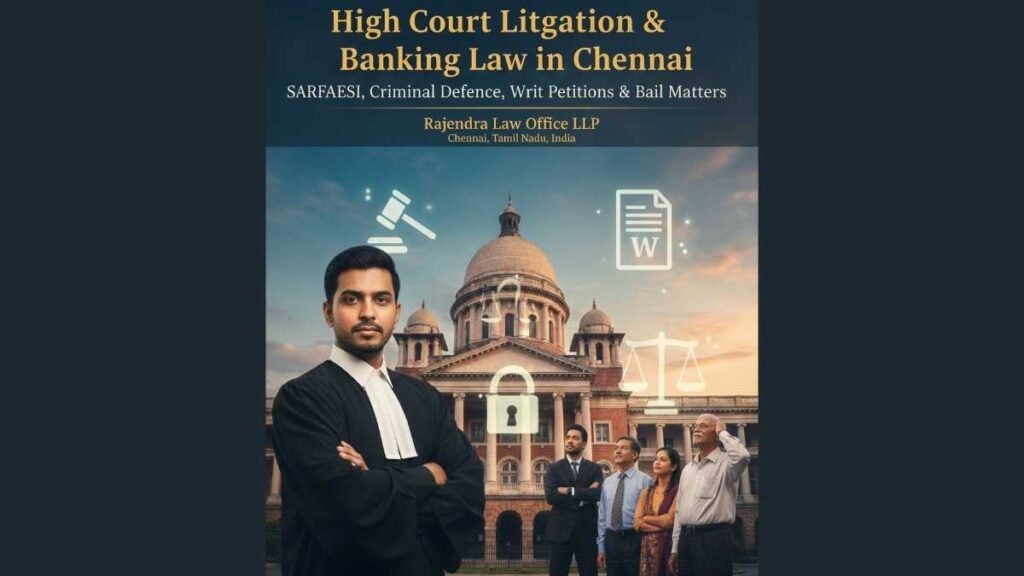High Court Litigation & Banking Law in Chennai _ SARFAESI, Criminal Defence, Writ Petitions & Bail Matters