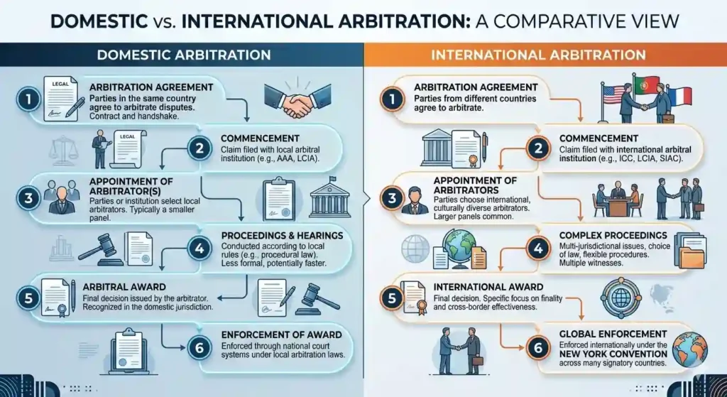 Domestic vs. International Arbitration: A Comparative View