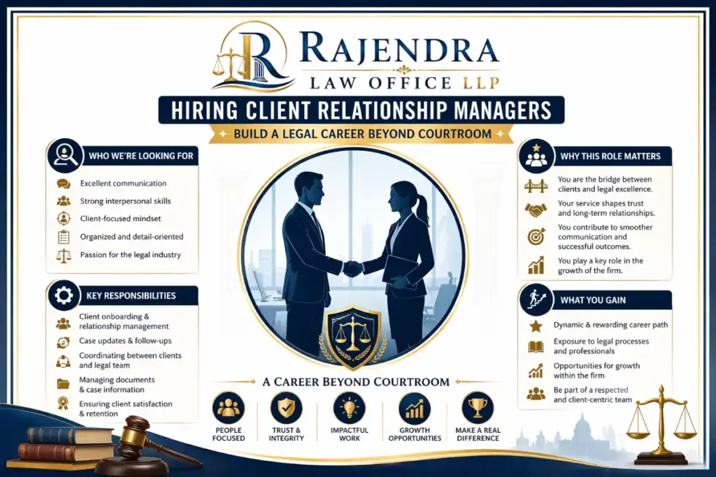 Infographic - Hiring Client Relationship Managers for Law Firm – Build a Legal Career Beyond Courtroom