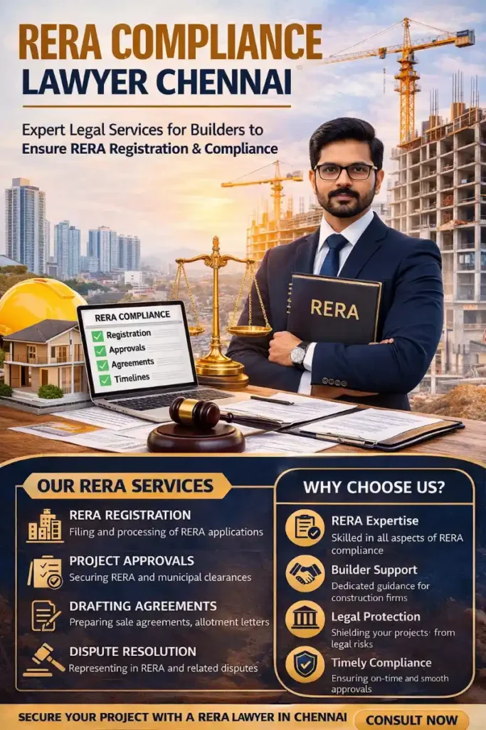 RERA Compliance Lawyer Chennai for Builders: Expert Legal Support - Infographic 