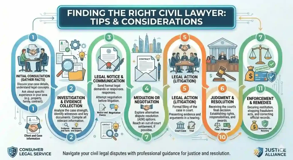 Finding the Right Civil Lawyer: Tips and Considerations