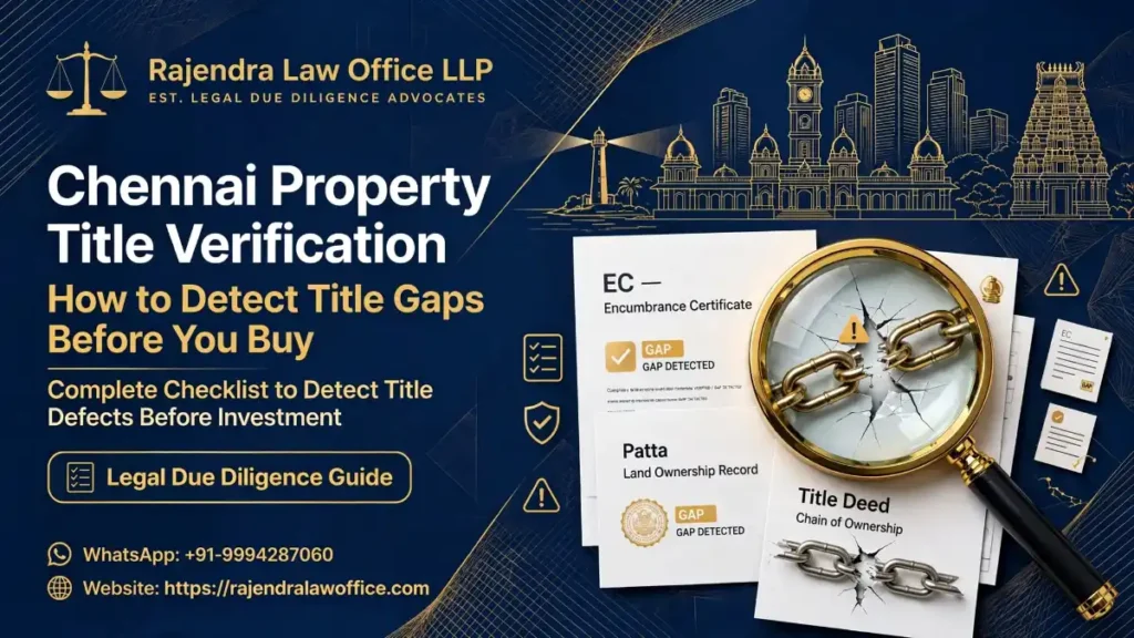 Chennai Property Title Verification: How to Detect Title Gaps Before You Buy
